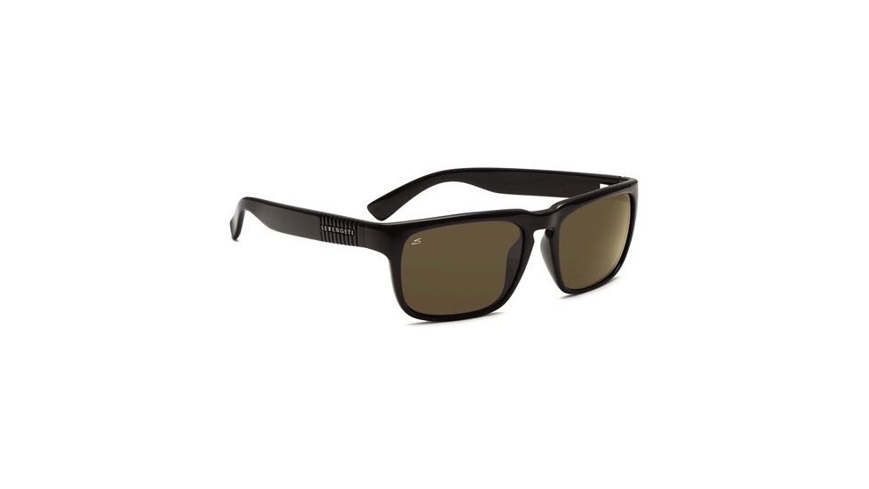 Serengeti Cortino Single Vision Rx Sunglasses Shiny Black Frame 7498