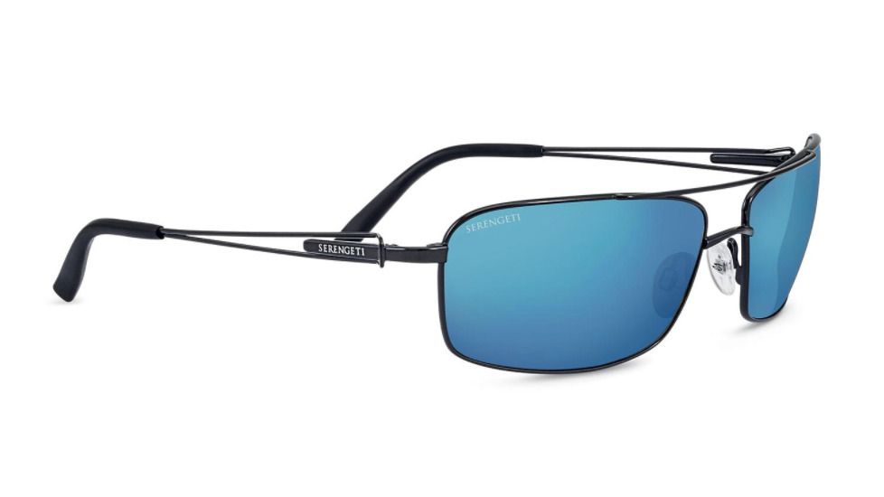 Serengeti Dante Single Vision Prescription Sunglasses, Black Pearl Frame, Polarized, Photochromic, 8458SV
