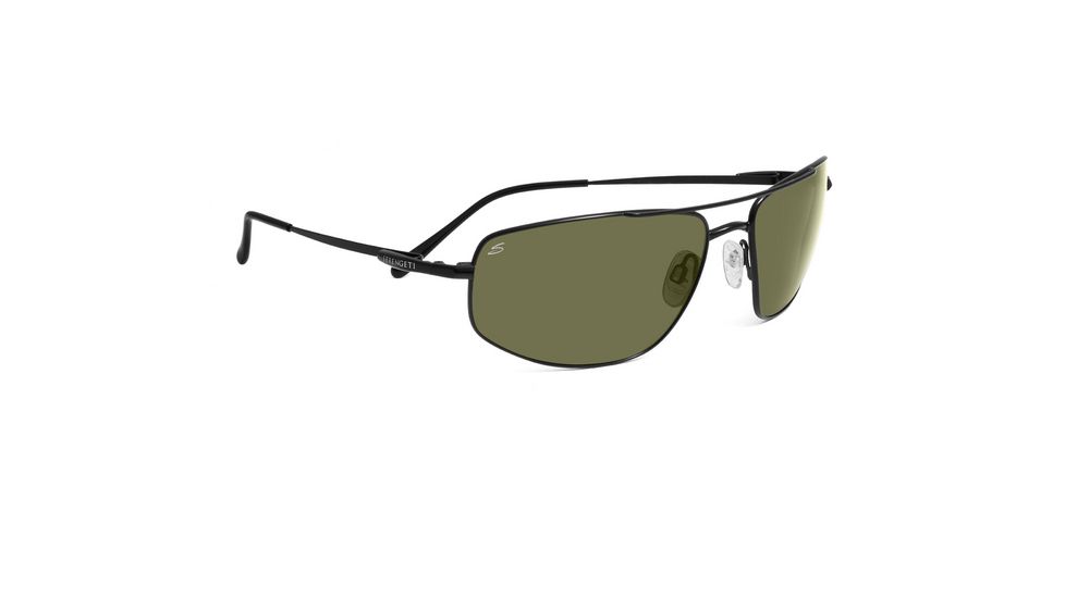 Serengeti Levanto Single Vision Prescription Sunglasses, Satin Black Frame-7586SV