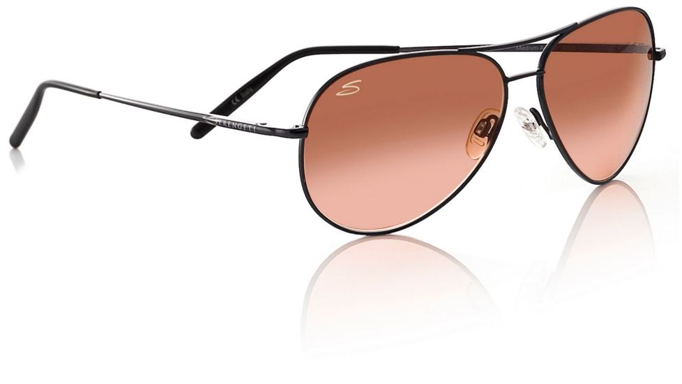 Serengeti Medium Aviator Progressive Rx Sunglasses - Henna