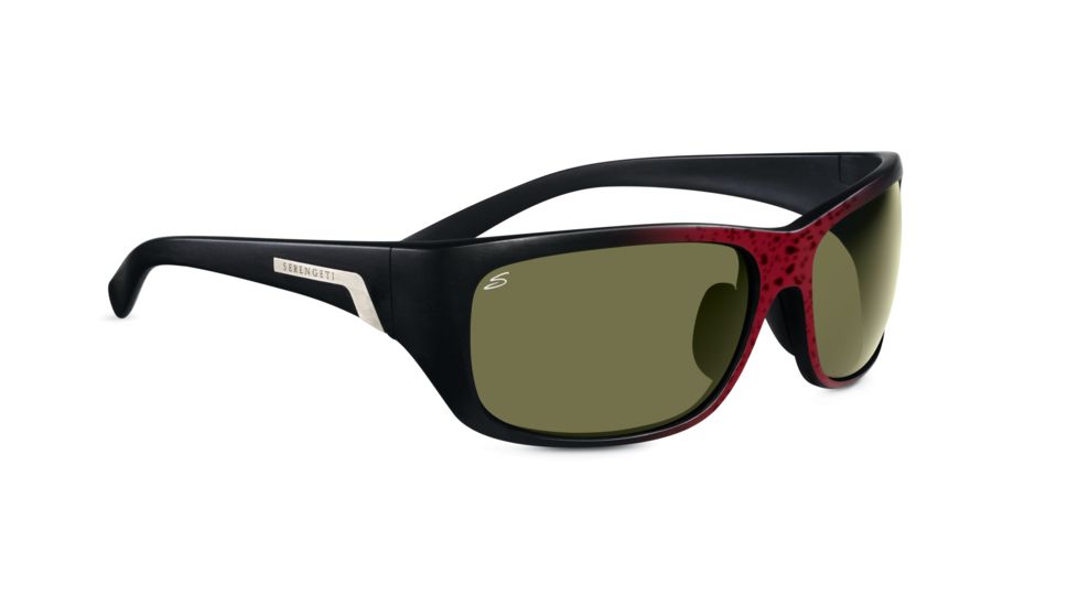 Serengeti Corrente Sunglasses - Shiny Black/Crystal Gray Frame, Polar PhD Sedona Lenses 7690
