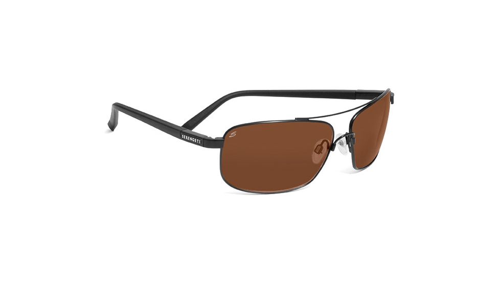 Serengeti Palladio Single Vision Rx Sunglasses Satin Black Frame 7566