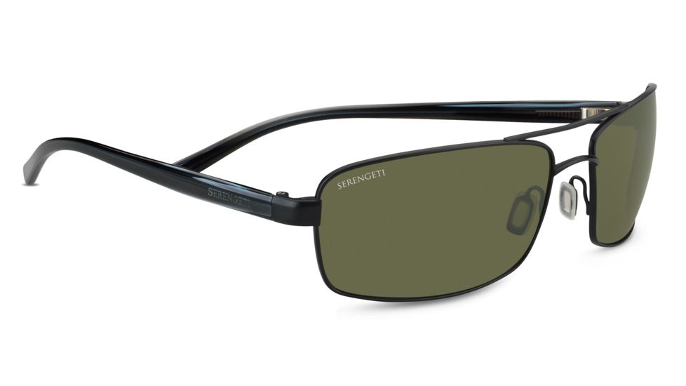 Serengeti San Remo Progressive Rx Sunglasses - Satin Black/Gray Stripe Frame 7604