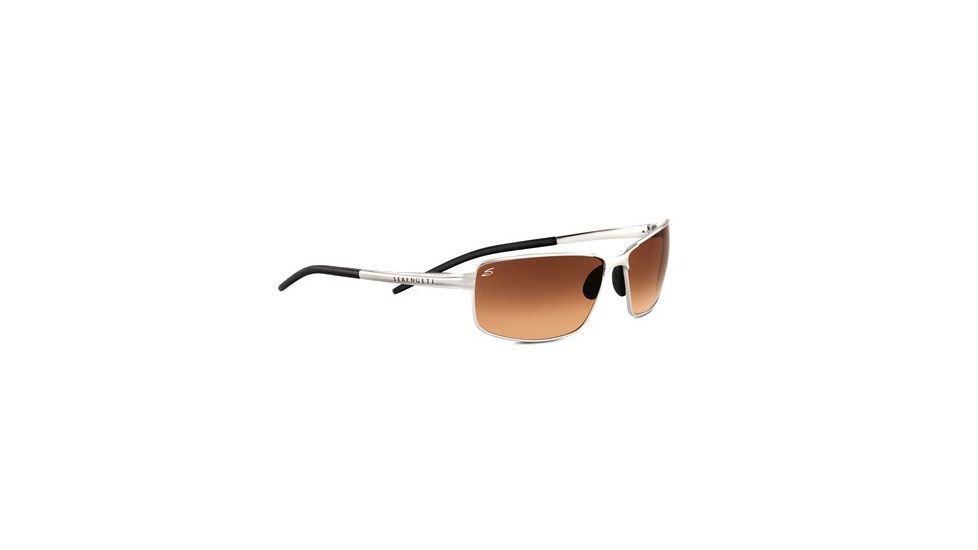 Serengeti Lizzano Progressive Sunglasses, Shiny Silver Frame, 7436