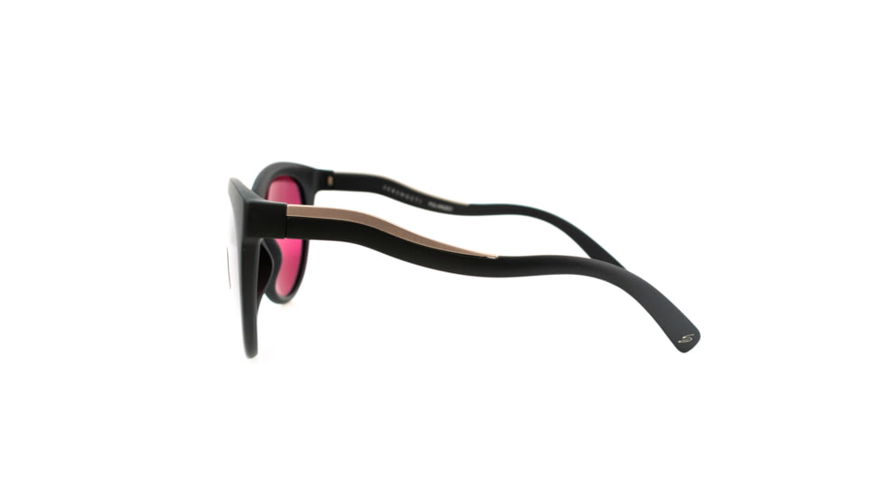 Serengeti Valentina, Polarized Sedona Bi mirror, Round/Cat-Eye, Female, Satin Black/Satin Silver, Medium, 8570