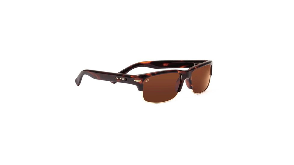 Serengeti Vasio Single Vision Rx Sunglasses Dark Tortoise Frame 7500