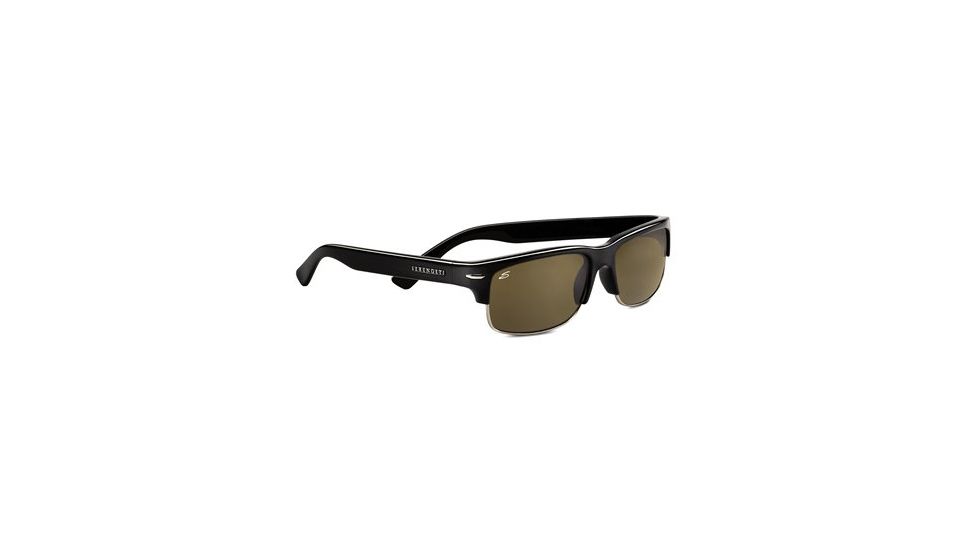 Serengeti Vasio Single Vision Rx Sunglasses - Shiny Black Frame 7373