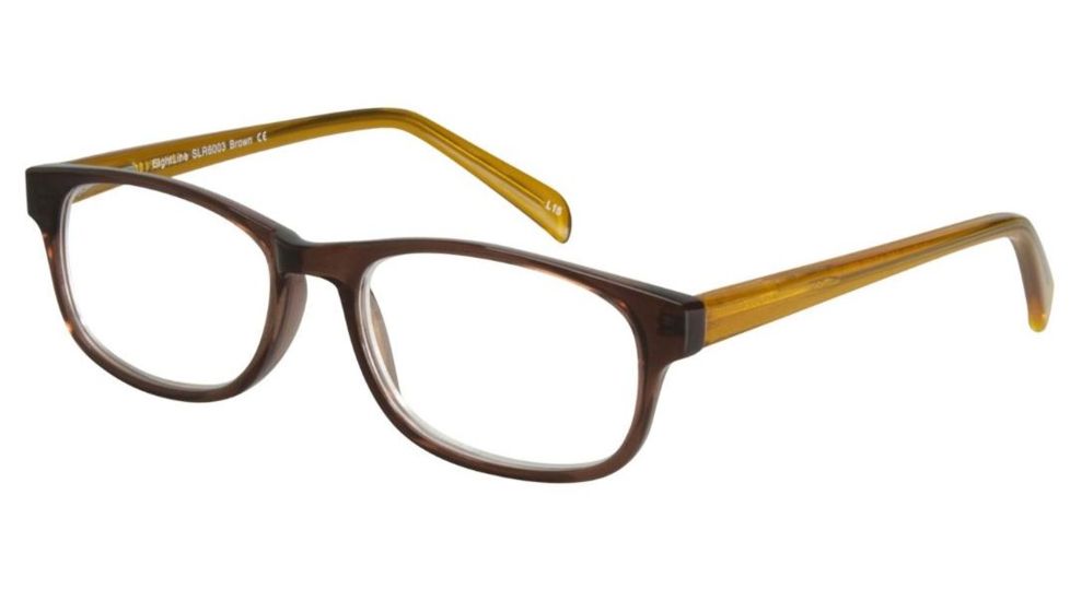 Sightline 6003 Single Vision Prescription Eyeglasses, Brown Frame, SLR6003BRN100SV