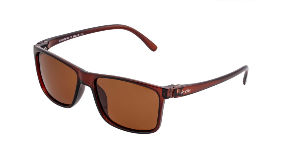 Simplify Ellis Polarized Sunglasses - Unisex, Brown/Brown, One Size, SSU123-BN