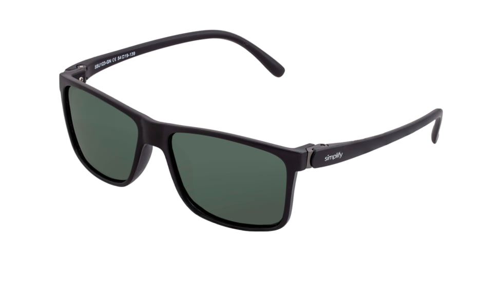 Simplify Ellis Polarized Sunglasses - Unisex, Matte Black/Black, One Size, SSU123-GN