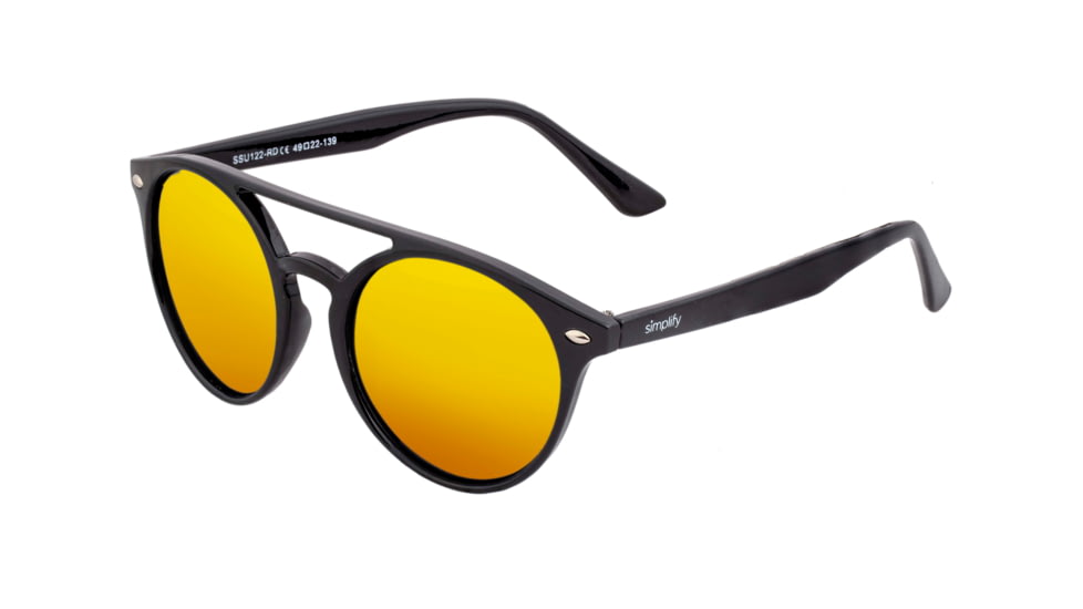Simplify Finley Polarized Sunglasses - Unisex, Black/Red-Yellow, One Size, SSU122-RD