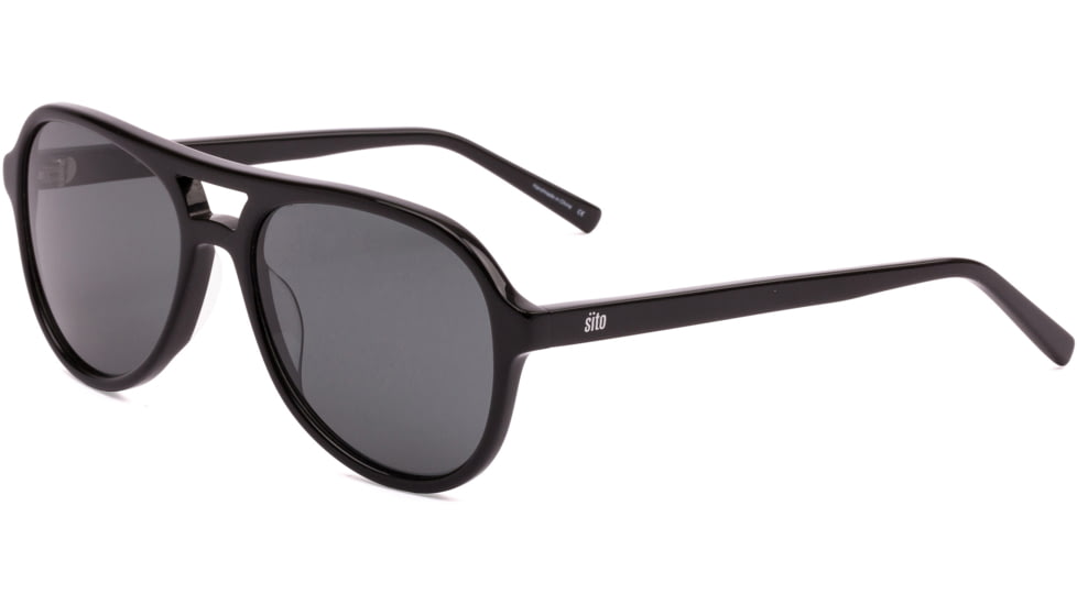 Sito Night Fever Sunglasses, Black Frame, Iron Grey Polarized Lens, SINTF001P