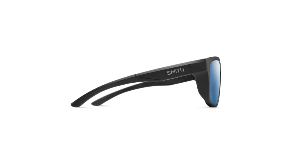 Smith Barra Sunglasses, Matte Black Frame, ChromaPop Glass Polarized Blue Mirror Lens, 20522300360QG