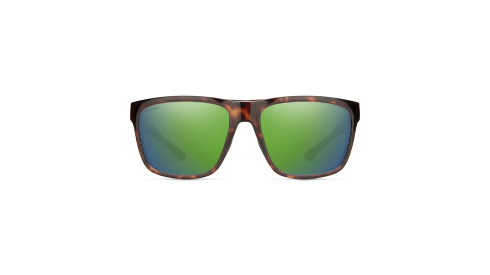 Smith Barra Sunglasses, Tortoise Frame, ChromaPop Glass Polarized Green Mirror Lens, 20522308660UI