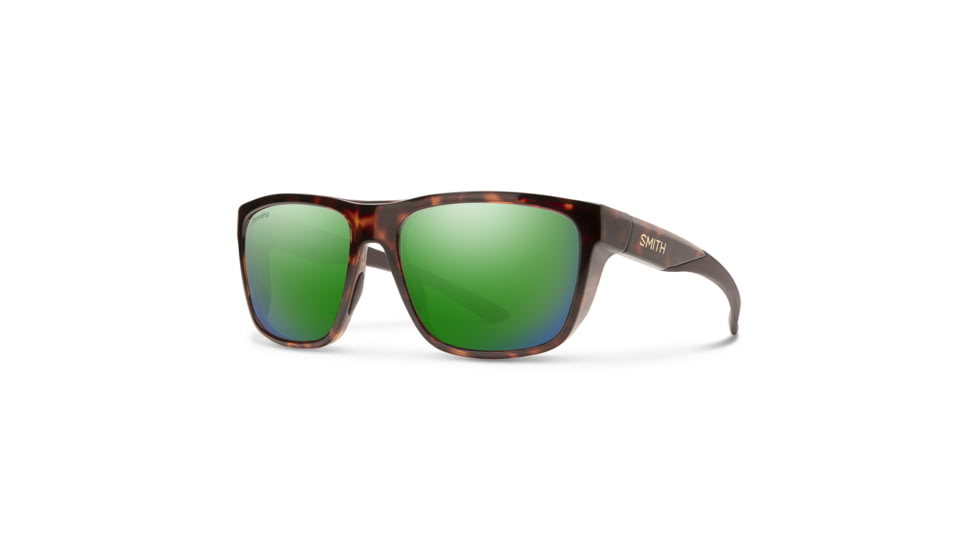 Smith Barra Sunglasses, Tortoise Frame, ChromaPop Glass Polarized Green Mirror Lens, 20522308660UI