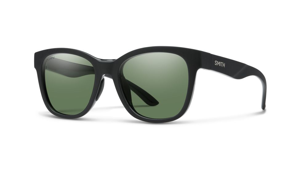 Smith Caper Sunglasses, Matte Black Frame, ChromaPop Polarized Gray Green Lens, CPCPGNMB