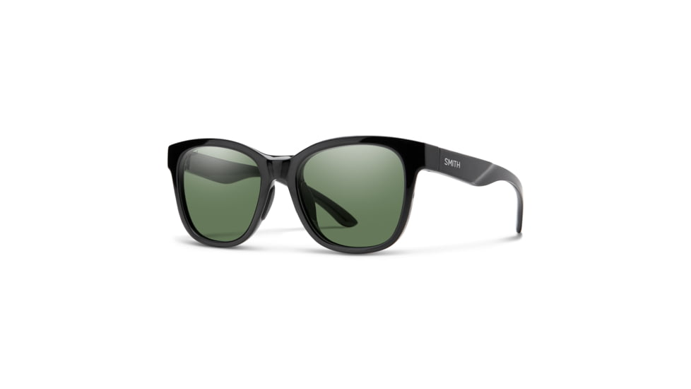 Smith Caper Sunglasses, Black Frame, Polarized Gray Green Lens, 20104280753M9