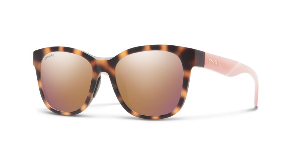 Smith Caper Sunglasses - Womens, Matte Honey Tort Frame, Chromapop Rose Gold Lens, 201042HGC53E7