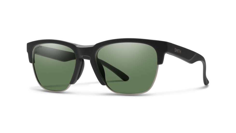 Smith Haywire Sunglasses, Matte Black Frame, Chromapop Gray Green Lens, 20151800355L7