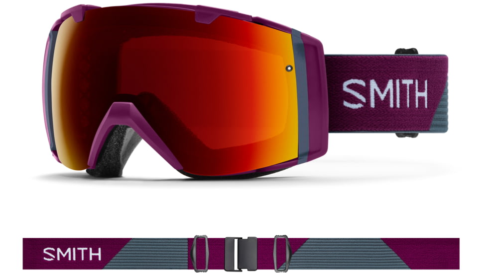 Smith I/O ChromaPop Goggles Men's, Grape Split/ChromaPop Sun Red Mirror, II7CPRGPB18