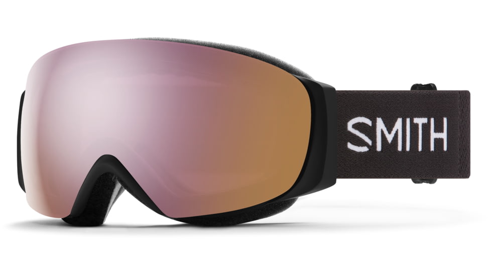 Smith I/O Mag S Low Bridge Fit Googles, ChromaPop Everyday Rose Gold Mirror, Black, M007270JX99M5