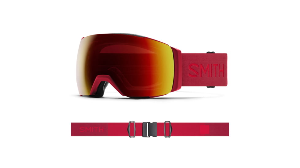 Smith I/O Mag XL Goggles, ChromaPop Sun Red Mirror Lens, Crimson, M0071313A996K