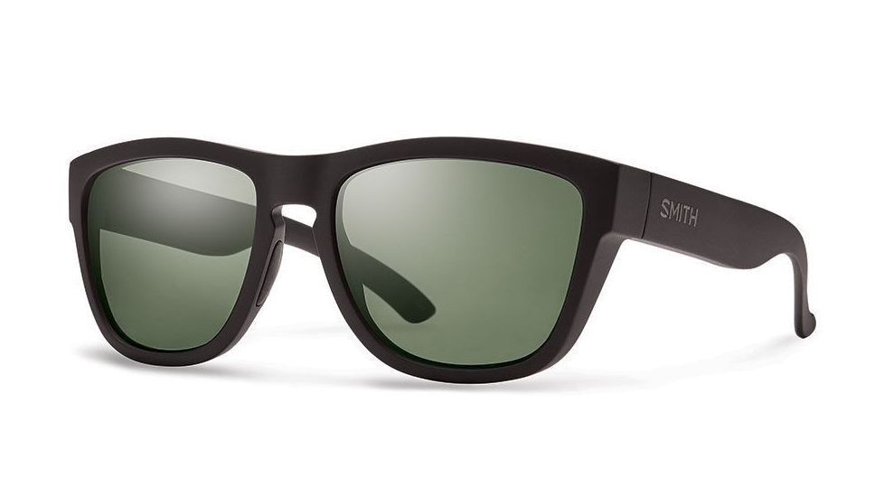 Smith Optics Clark Single Vision Prescription Sunglasses, Matte Black Frame, Polarized, CKCPGNMBSV