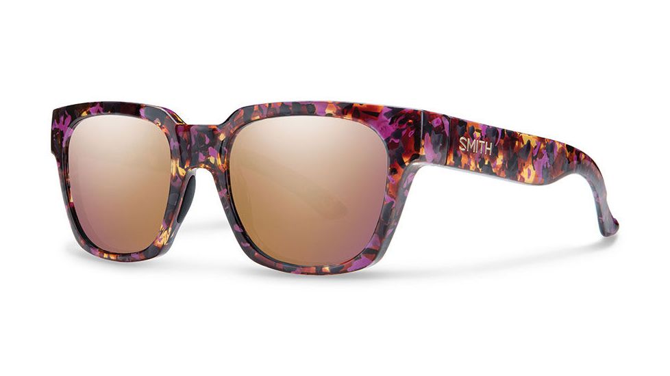 Smith Optics Comstock Single Vision Prescription Sunglasses, Flecked Mulberry Tortoise Frame, CMPCRGMFMTSV