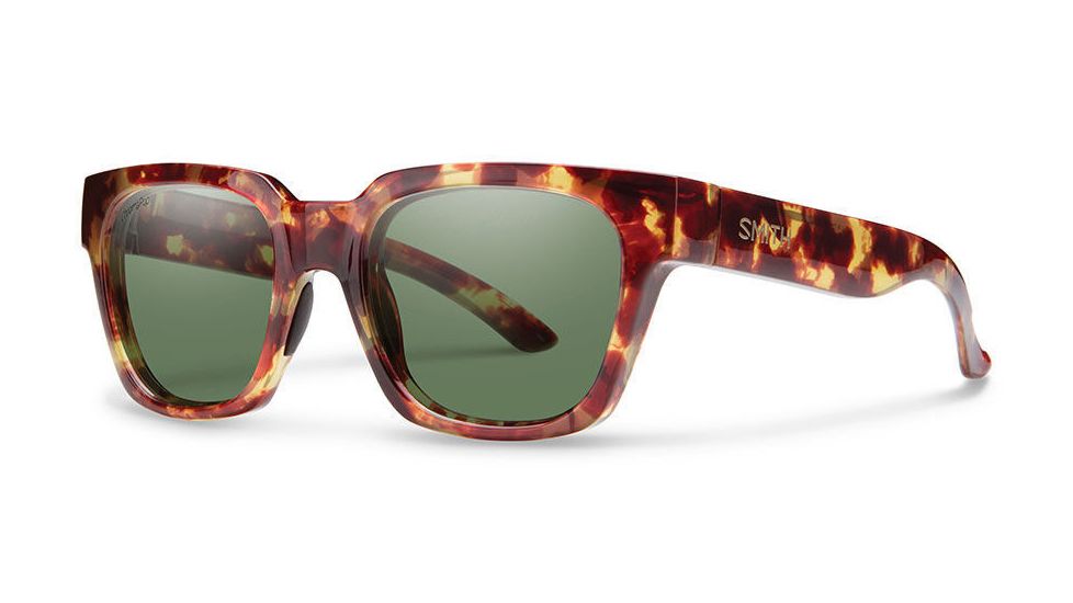 Smith Optics Comstock Single Vision Prescription Sunglasses, Yellow Tortoise Frame, Polarized, CMCPGNYTSV