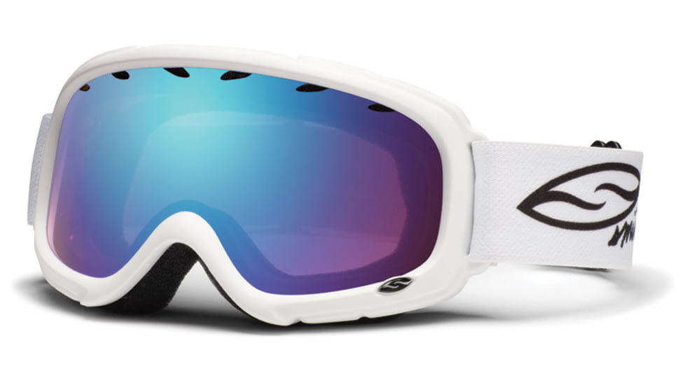 Smith Optics Gambler Goggles - White Frame, Blue Sensor Mirror Lenses GM3ZWT12