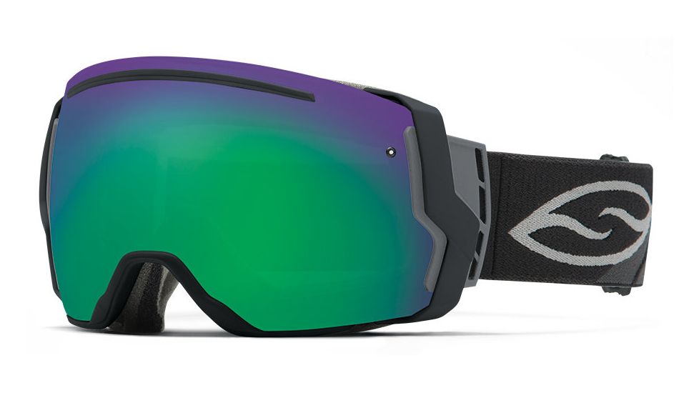 Smith Optics I/O 7 Goggle Black Frame/Green Sol-X/Red Sensor Lens IE7NXBK15