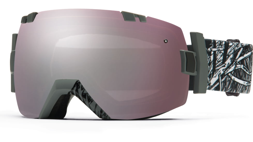 Smith Optics I/OX Goggle Charcoal Stickfort Frame/Ignitor/Red Sensor Lens IL7ICS15