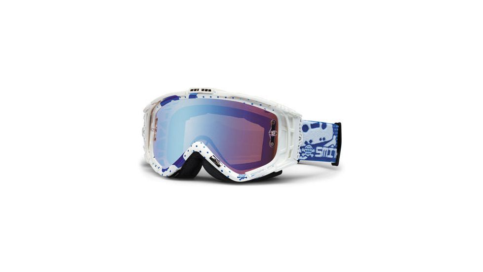 Smith Optics Intake Graphic MotoSport Goggles - Blue Dangerous frame, Sensor Mirror lens