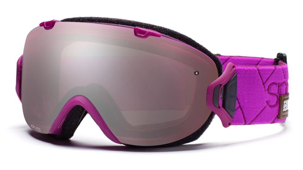 Smith I/OS Goggles, Bright Plum Alpenglow, Ignitor Mirror And Red Sensor Mirror Lenses IS7IBA11