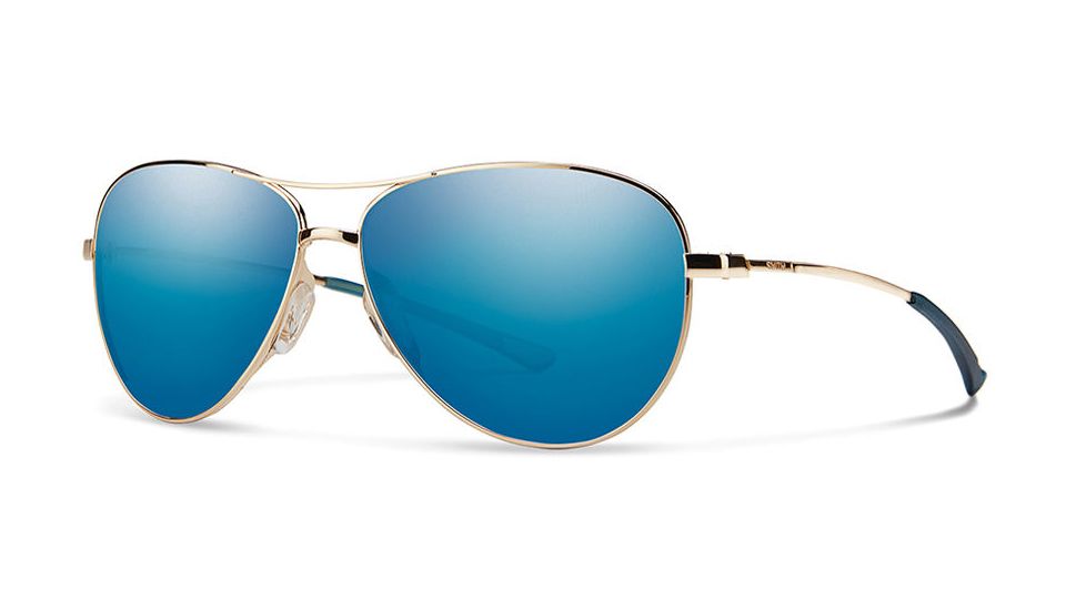 Smith Optics Langley Single Vision Prescription Sunglasses, Gold Frame, LAPCUGMGDSV