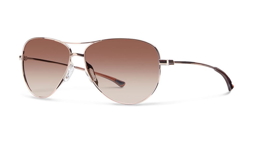 Smith Optics Langley Single Vision Prescription Sunglasses, Rose Gold Frame, LAPCSNGRGDSV