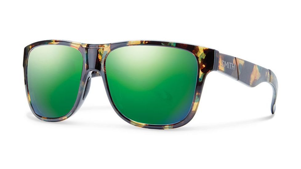 Smith Optics Lowdown Xl Single Vision Prescription Sunglasses, Flecked Green Tortoise Frame, LXPCGMFGTSV