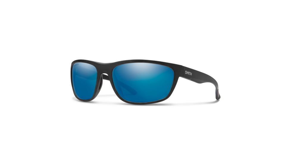 Smith Redding Sunglasses, Matte Black Frame, ChromaPop Glass Polarized Blue Mirror Lens, 20234300362QG