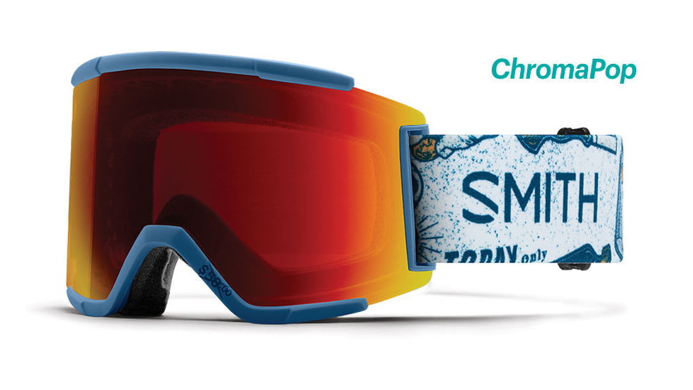 Smith Squad XL ChromaPop Goggles Men's, Kindred/ChromaPop Sun Red Mirror SQX2CPRKND18