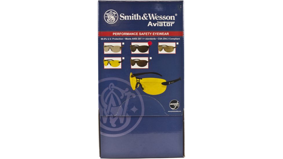 Smith Wesson Aviator Safety Eyewear, Silver Mirror, Universal 24023