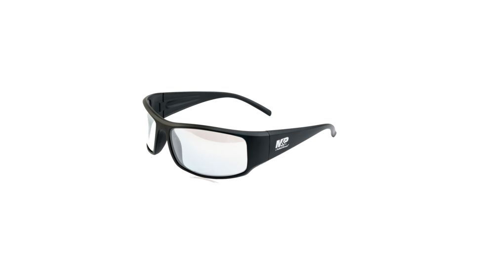 Smith &amp; Wesson Thunderbolt Full Frame Shooting Glasses, Matte Black/Clear Mirror, 110168