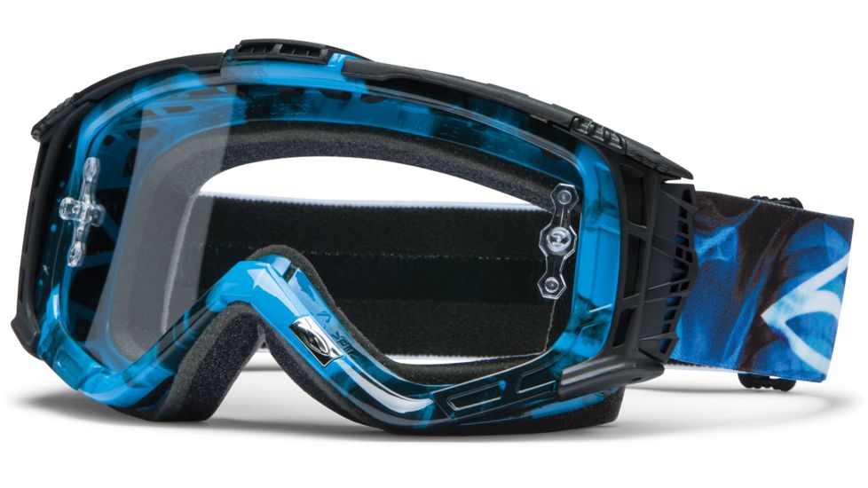 Smith Optics Intake Sweat X MX Goggles - Cyan X Ray Frame w/ Clear Anti Fog Lens IX1CFCX13