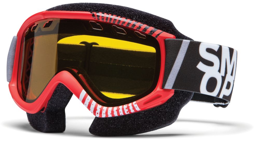 Smith Optics Snow Fuel V.2 MX Goggles - Red Daze Frame w/ Yellow Dual Airflow Anti-Fog Lens FV3ADDSM12