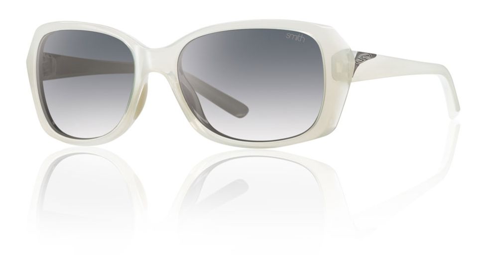 Smith Optics Womens Facet Sunglasses - Vintage White Frame w/ Gray Green Lens FAPCGNVW