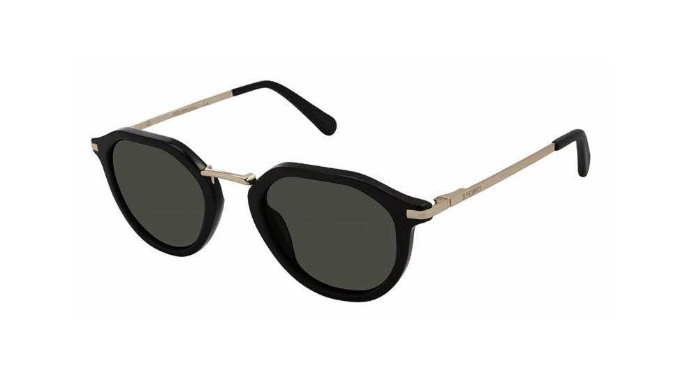 Sperry Top-Sider GALWAY Sunglasses - Frame BLACK/GOLD, Lens Color G-15, Size 49/22mm SPGALWAY01