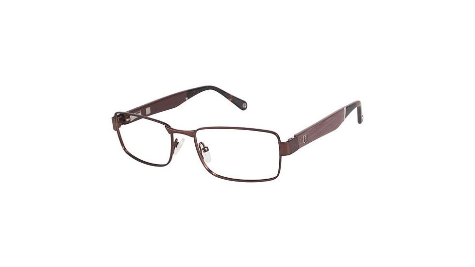 Sperry Top-Sider Provincetown Single Vision Prescription Eyeglasses - Frame MATTE BROWN, Size 53/18mm SPPROVINCETOWN02