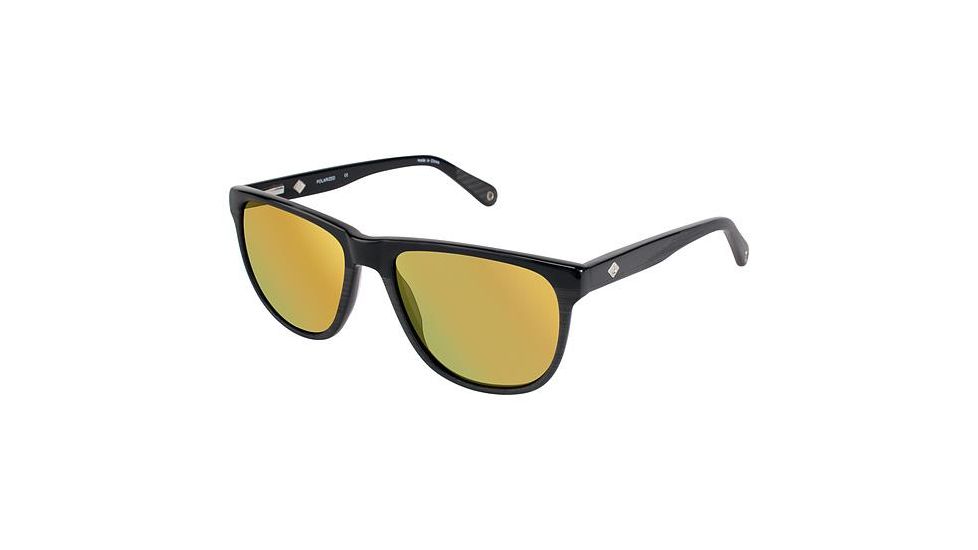 Sperry Top-Sider Seaford Sunglasses - Frame BLACK, Lens Color Green/blue Mirror, Size 55/17mm SPSEAFORD01