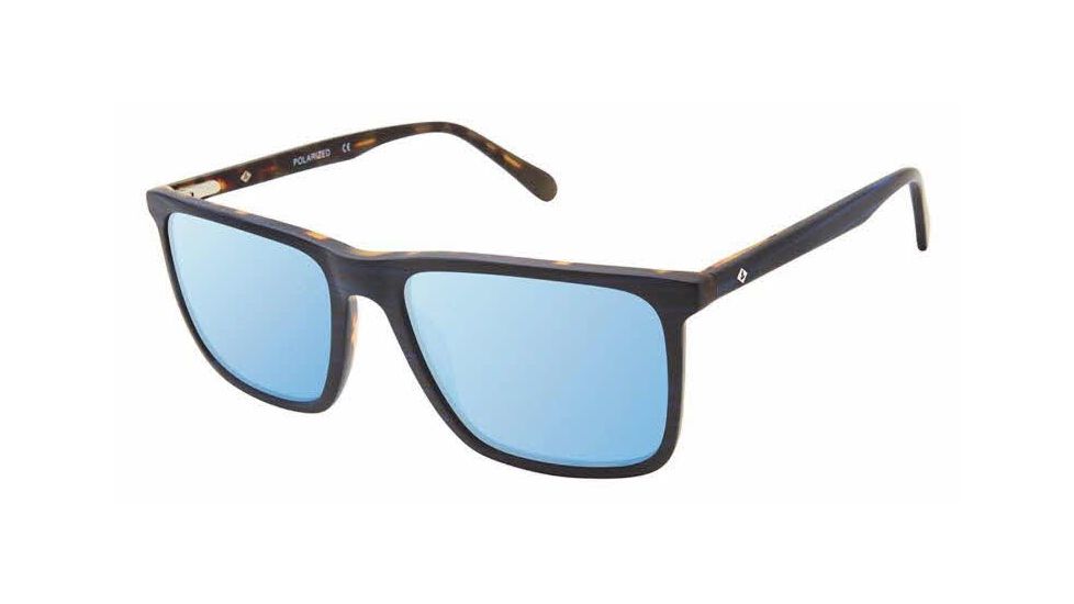 Sperry Top-Sider SOUTHPORT Sunglasses - Frame NAVY HORN, Lens Color Dark Navy Flash, Size 56/17mm SPSOUTHPORT02