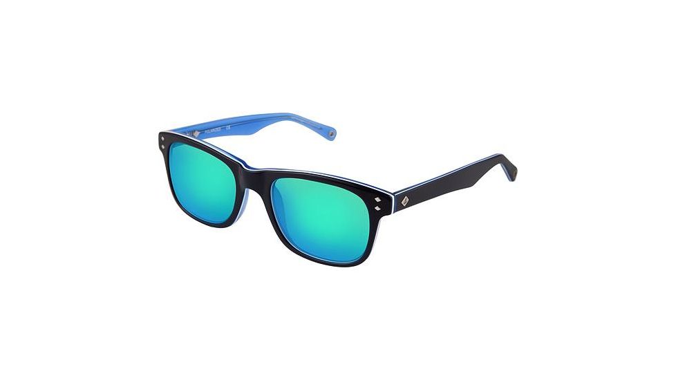 Sperry Top-Sider Wainscott Sunglasses - Frame Navy / Lt Blue, Lens Color Light Blue Mirror, Size 53/20mm SPWAINSCOTT03