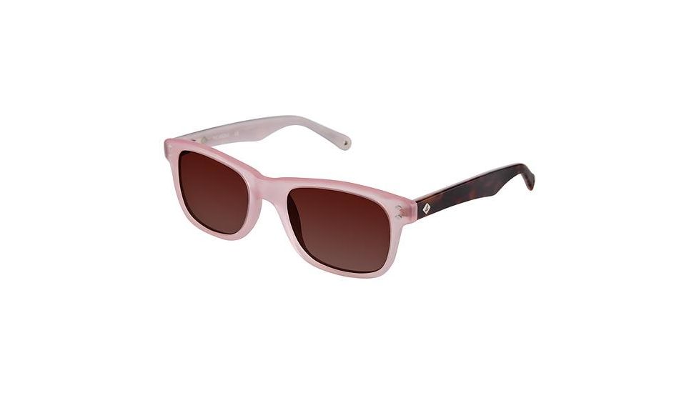 Sperry Top-Sider Wainscott Sunglasses - Frame Trans Coral, Lens Color Dark Brown Gradient, Size 53/20mm SPWAINSCOTT04